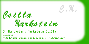 csilla markstein business card